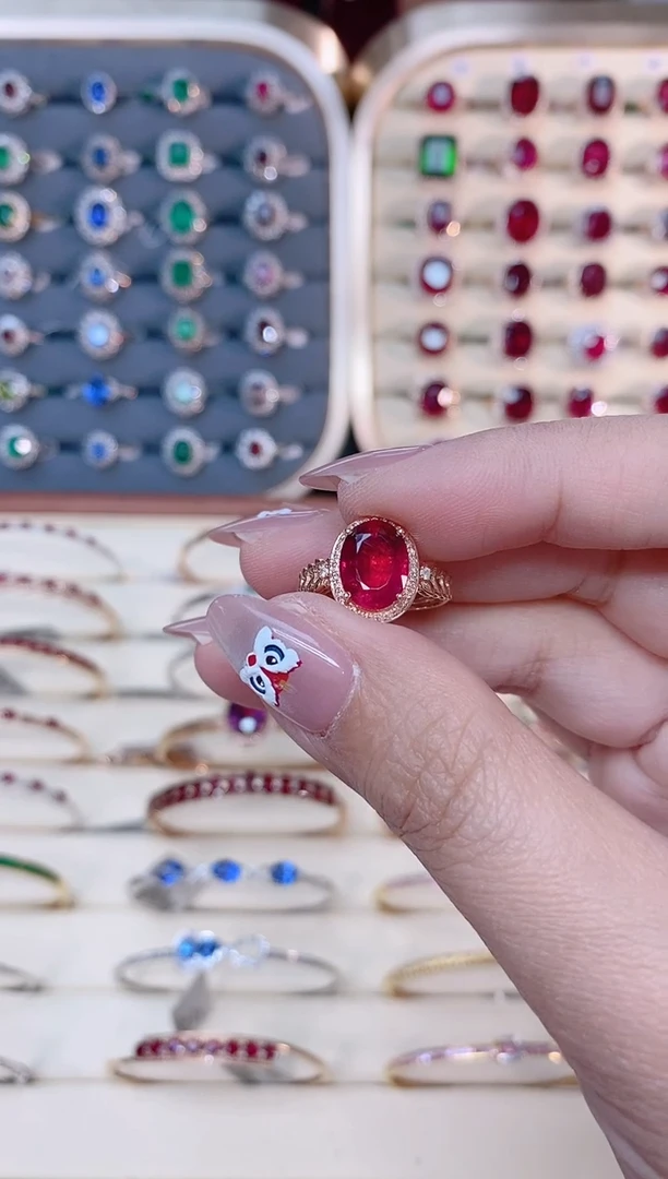 【闪购商品】碧玺18K金戒指18K金镶嵌1