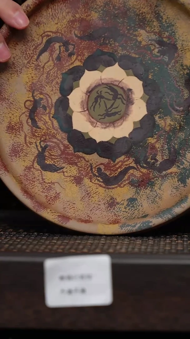 【闪购商品】紫砂茶杯微瑕紫砂三兔图壶承
