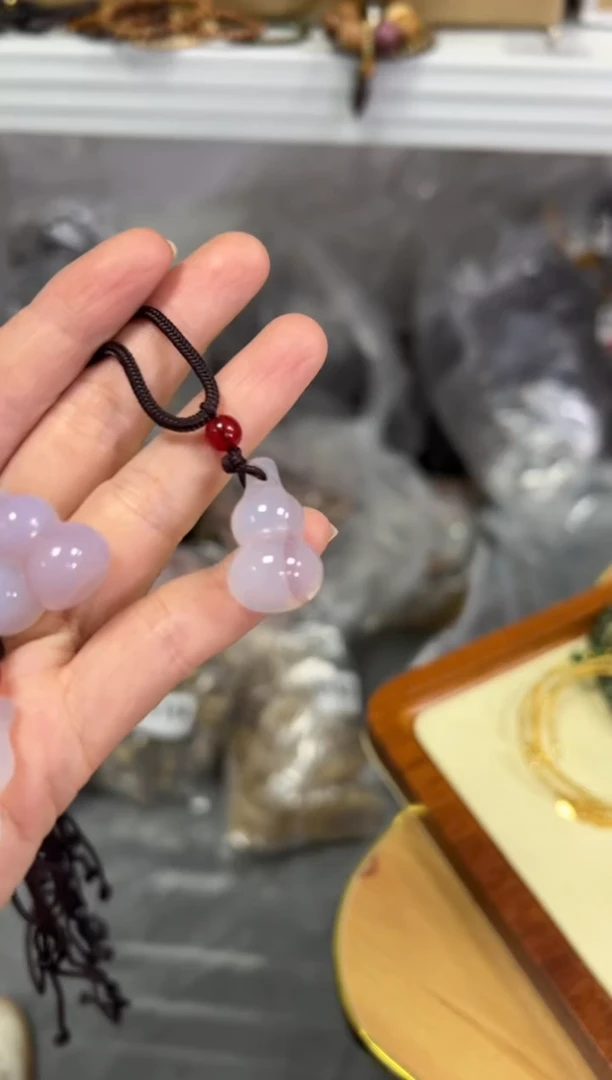 【闪购商品】玛瑙/玉髓颈饰未镶嵌药师葫芦玛瑙珠项链[0166]