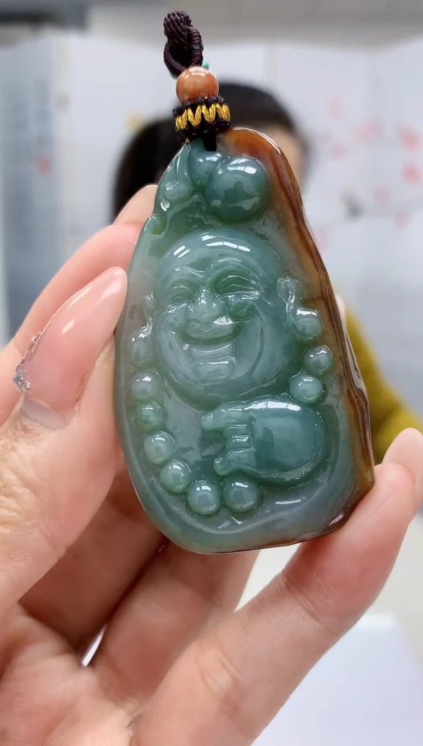 【闪购商品】定制翡翠未镶嵌4902MM-毛货挂件32