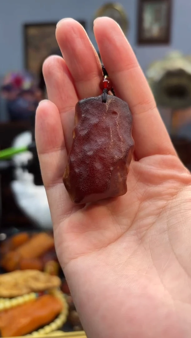 琥珀颈饰未镶嵌吊坠