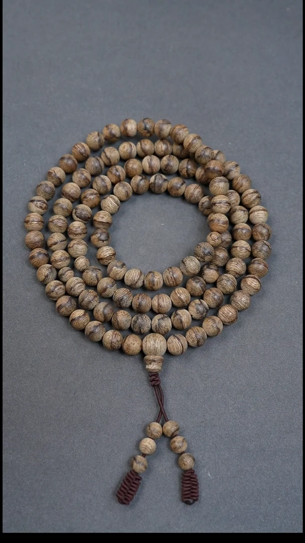 沉香手串7mm达拉干虎斑多圈18g