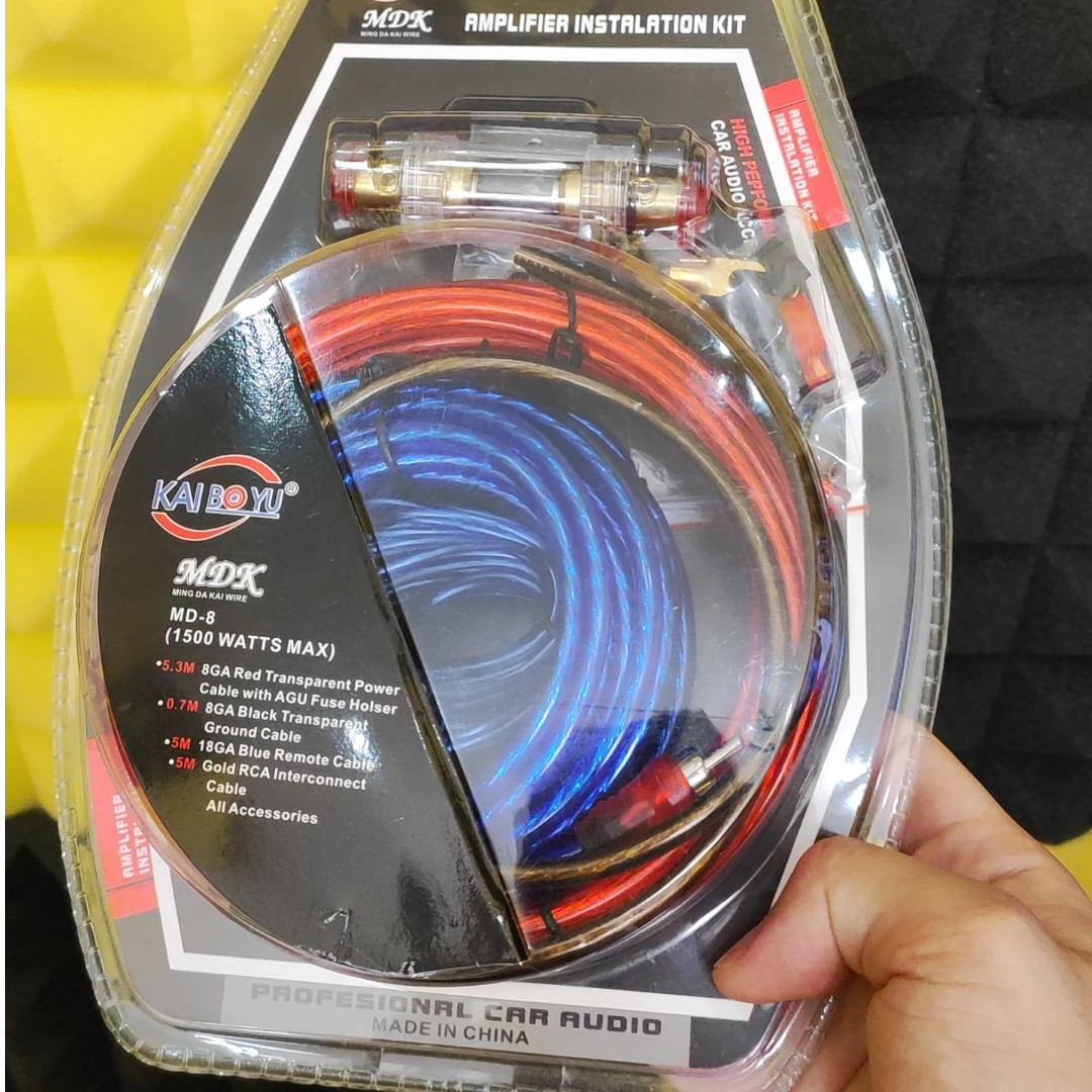 低音炮专用线材套线车载低音炮套线二分二音频线高转低