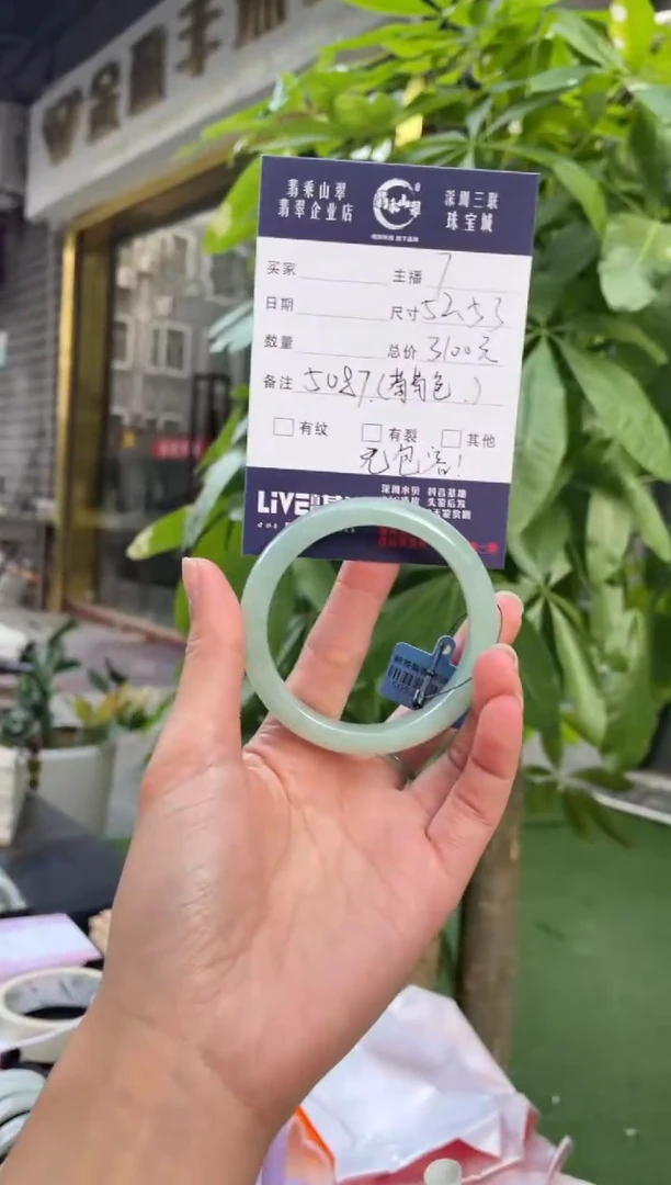 未镶嵌手镯翡翠Q 52正圈 5087