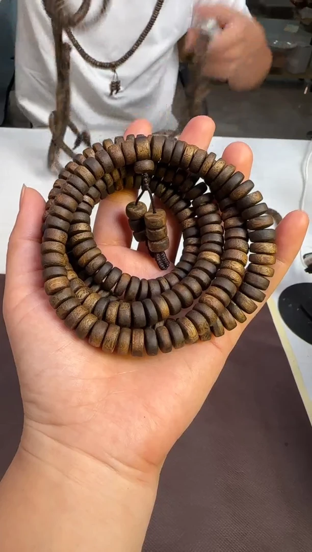 手串沉香99沉国香绿棋沉香汝湖板头厚片珠长串10mm40g+多样性发1
