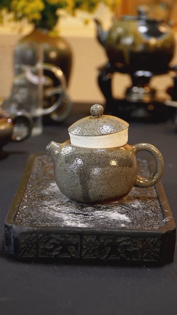 茶壶紫砂纯自然柴烧