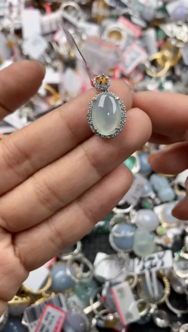 银S925镶嵌戒指翡翠888----2