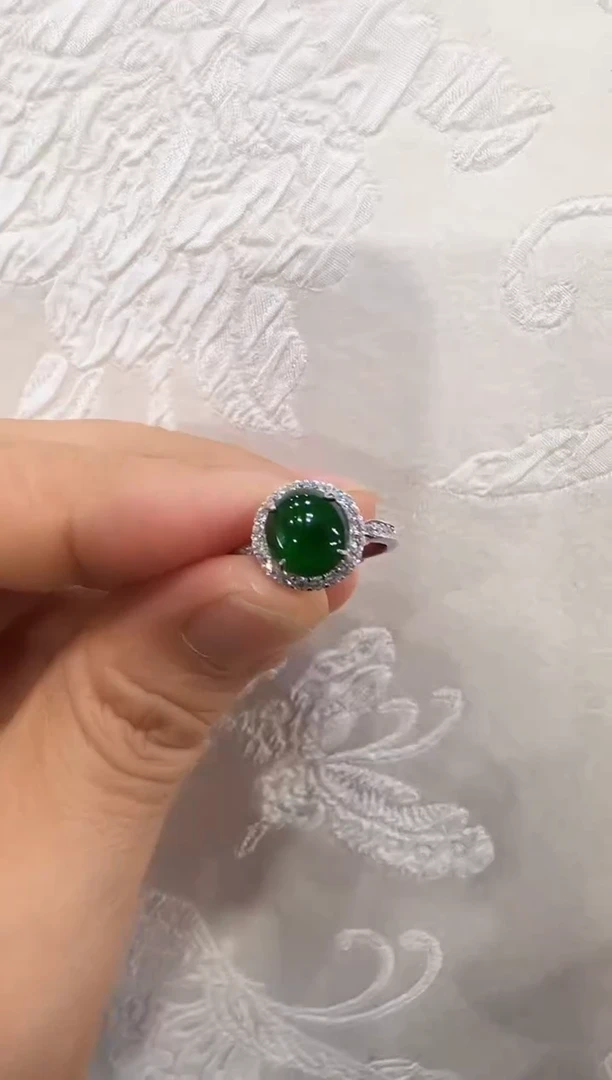 翡翠银S925镶嵌颈饰国风