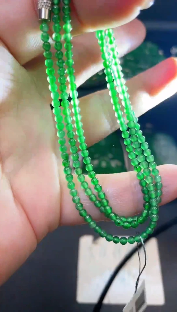 【闪购商品】翡翠项链未镶嵌小米珠