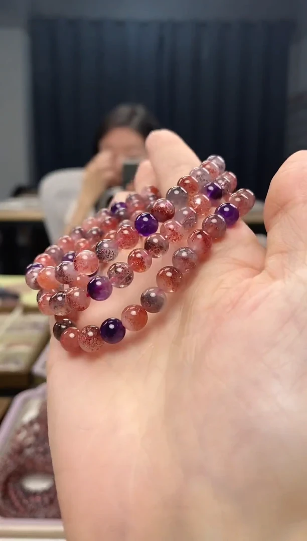 未镶嵌手串水晶超七6mm 多样性发一