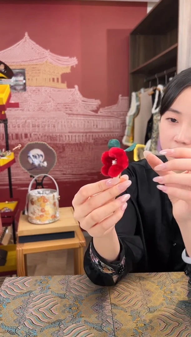 【闪购商品】刺绣非遗绒花（发饰）