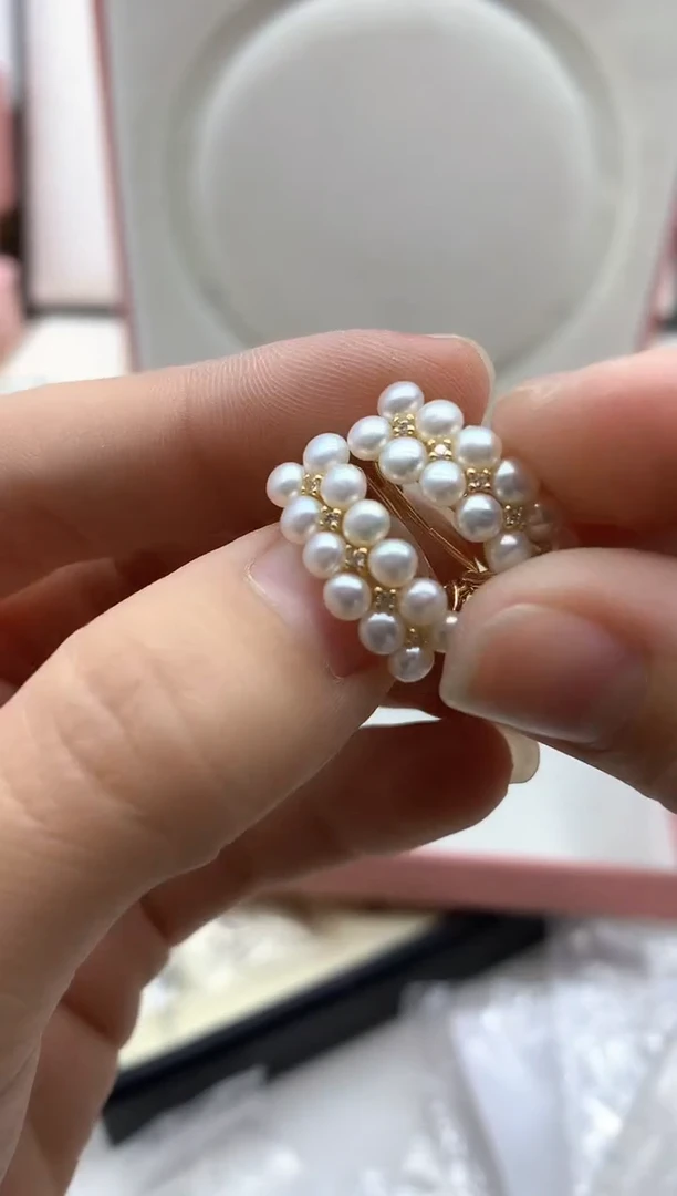 未镶嵌耳饰淡水珍珠多样性发其一