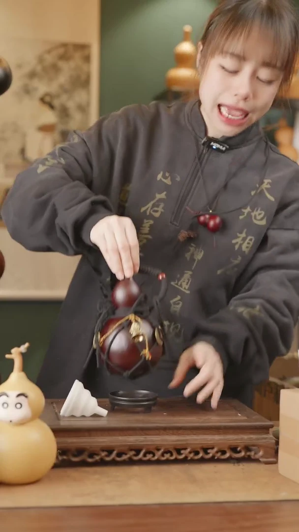 【闪购商品】13号精品天然大漆工艺防渗内胆酒葫芦~