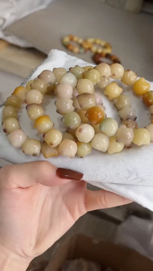 手串菩提根/象牙果z84紫美人玉化柯基屁屁13*14手串