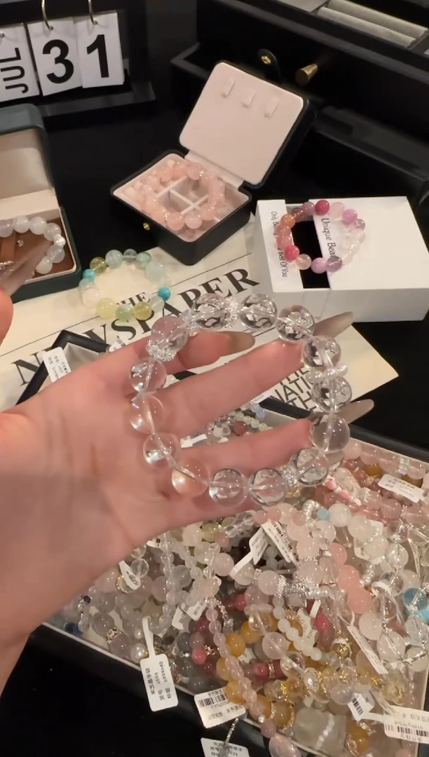 水晶手链合金白水晶x2063