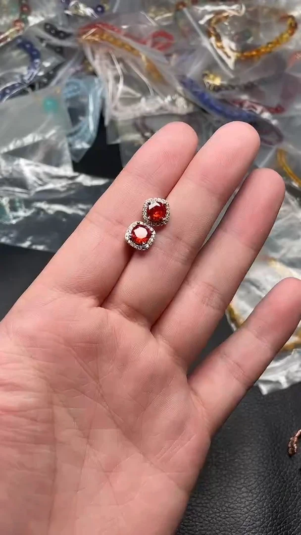 未镶嵌耳饰水晶多样性发货拍一发一