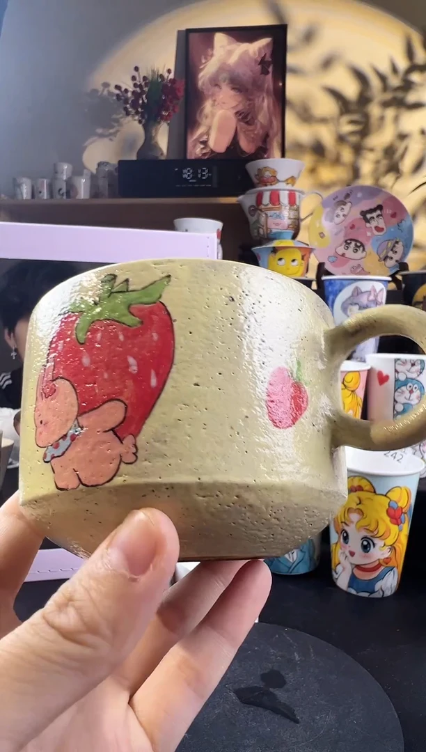 【闪购商品】摆件手工手绘陶瓷小杯杯