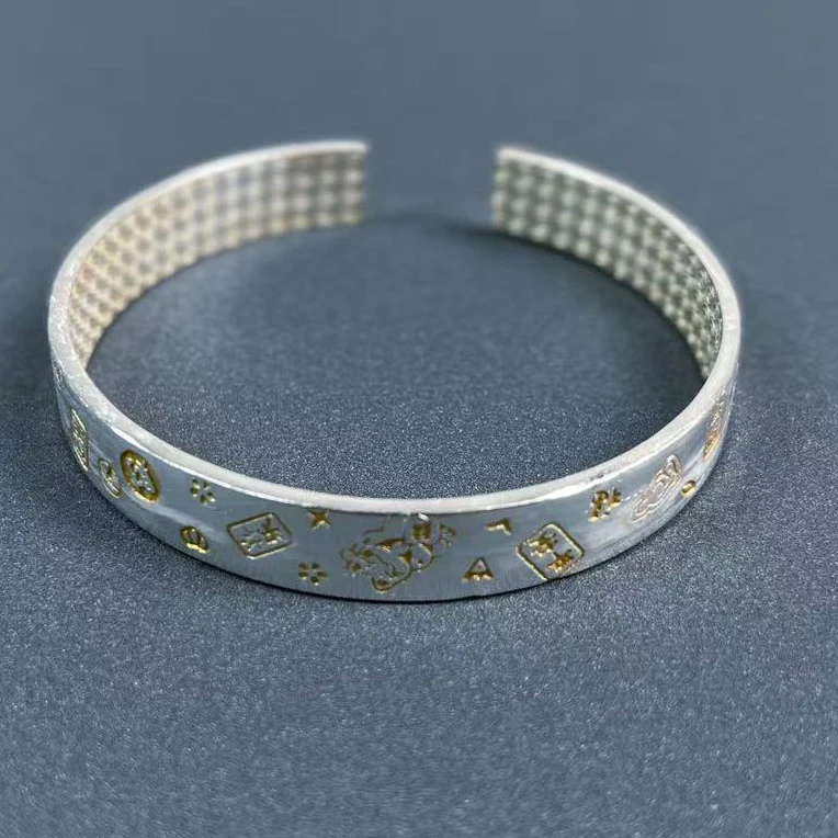 吉言开口手镯鎏金款 情人节礼物