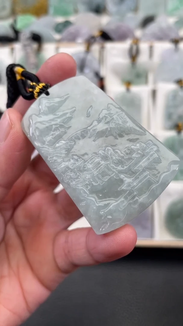 颈饰未镶嵌翡翠天然缅甸翡翠A货150