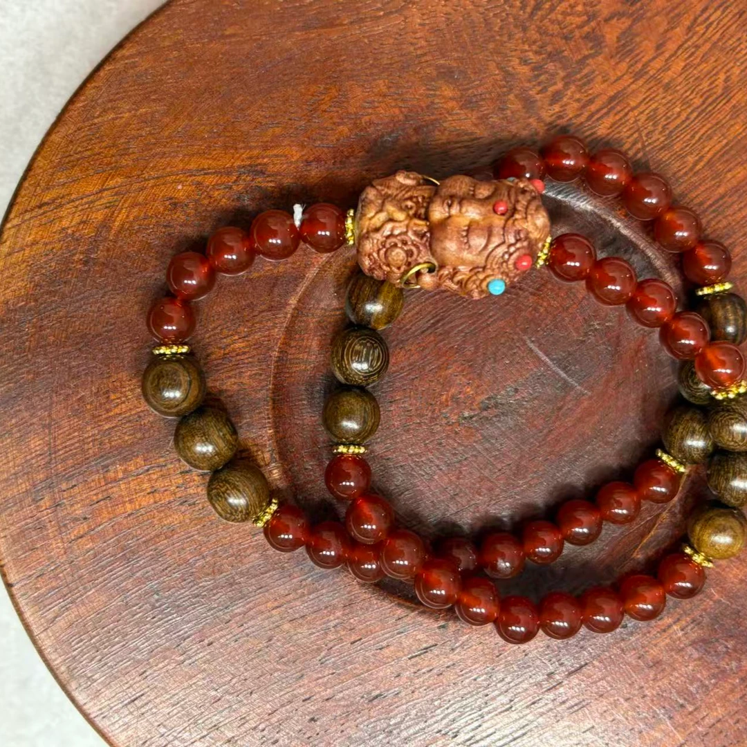 MTYC 053 玛瑙度母设计款双圈手串（无礼盒）