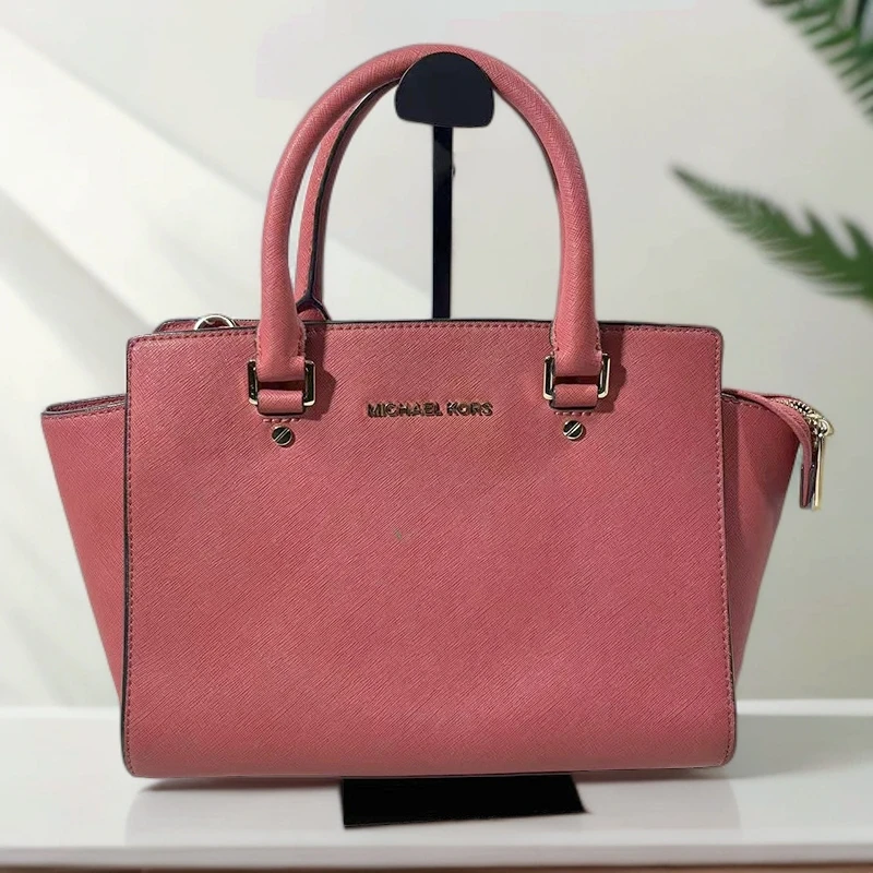 95新 MICHAEL KORS/迈克高仕 红色手拎斜挎包G24019846尺寸28*23