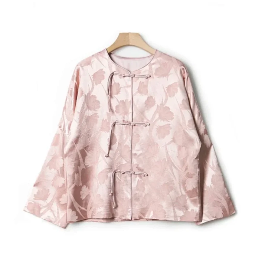 【NA家】粉色新中式提花外套复古国风设计感小众女装上衣中国风