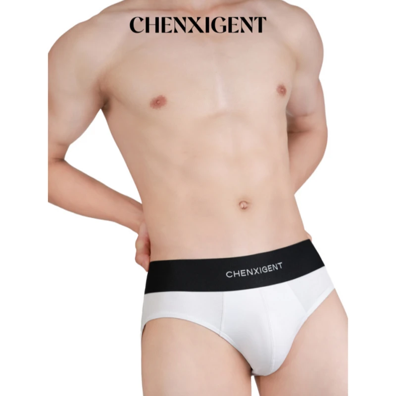 CHENXIGENT男士三角内裤精梳棉透气舒适经典宽边三角短裤