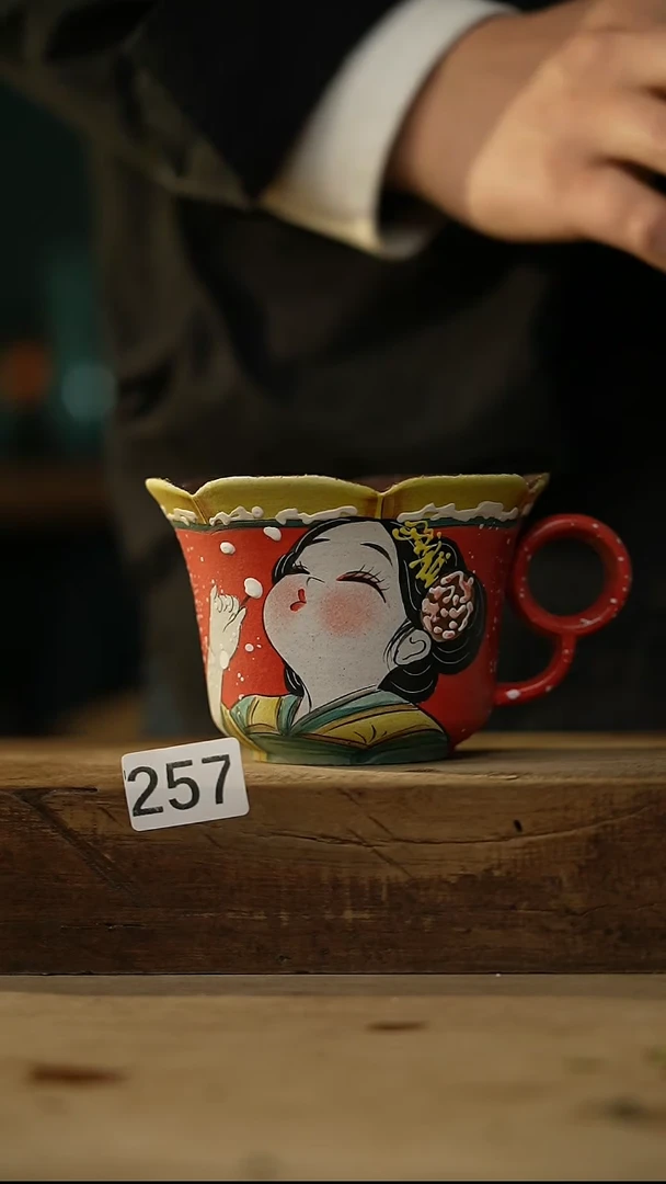 【闪购商品】瓷片新品！设计师款手绘/咖啡杯 羽川