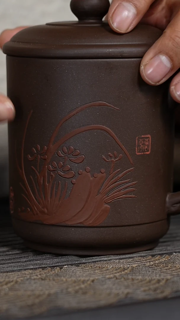 【闪购商品】紫砂茶杯老杯兰花杯@@GB00863