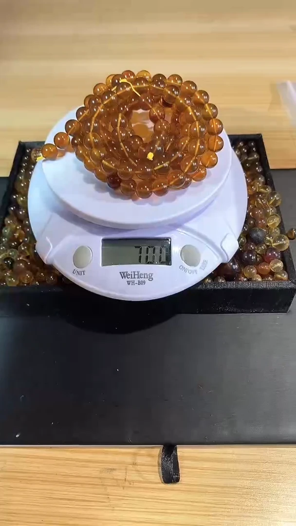 琥珀颈饰未镶嵌天然缅甸琥珀项链