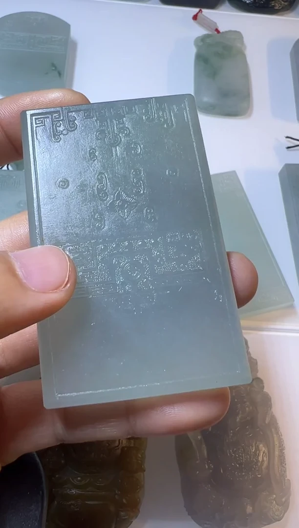 未镶嵌定制翡翠无事牌