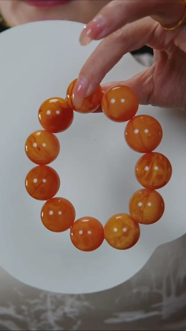裸石琥珀未镶嵌22+蜜蜡手串