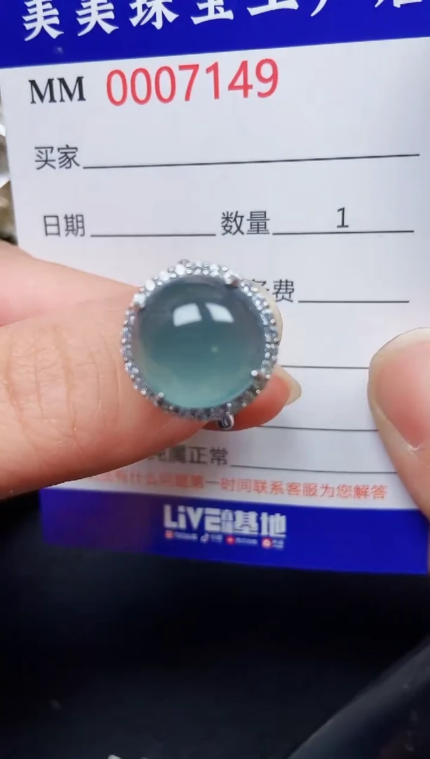 翡翠银S925镶嵌颈饰7149