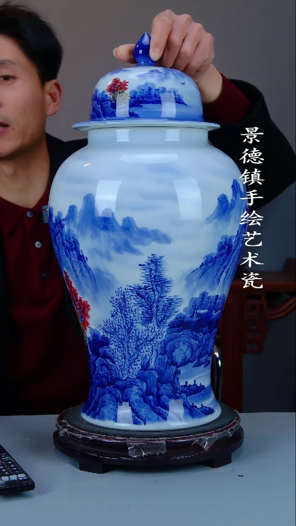 摆件陶瓷景德镇手工手绘陶瓷摆件50