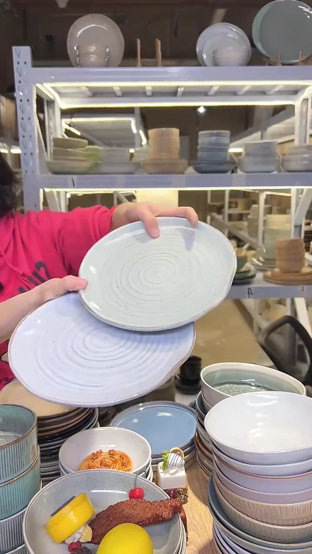 瓷206外贸尾货高温釉下彩陶瓷餐具默认微瑕