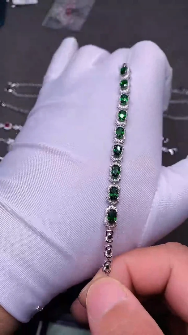 【闪购商品】透辉石手链银S925镶嵌...........