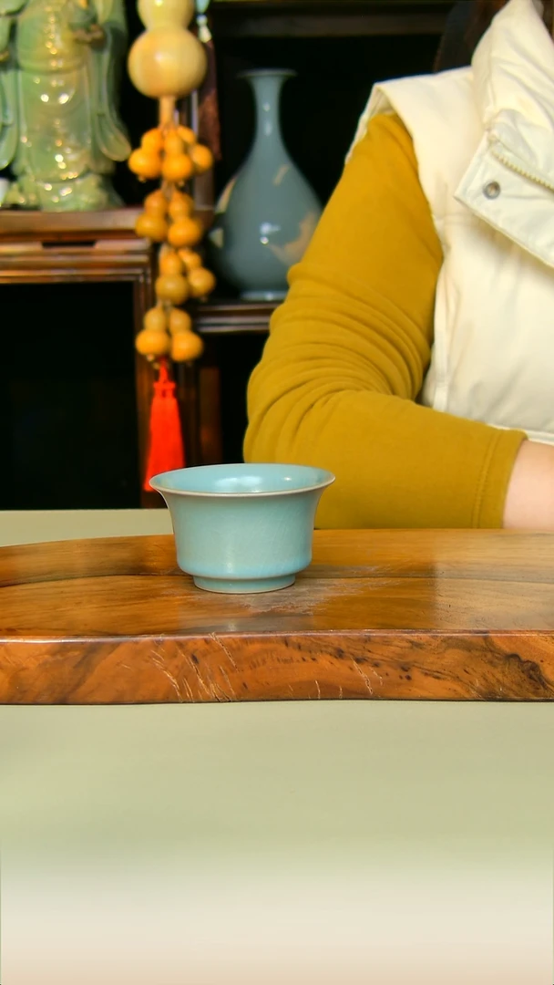 杯子陶仿古马蹄杯全手工原矿不完美