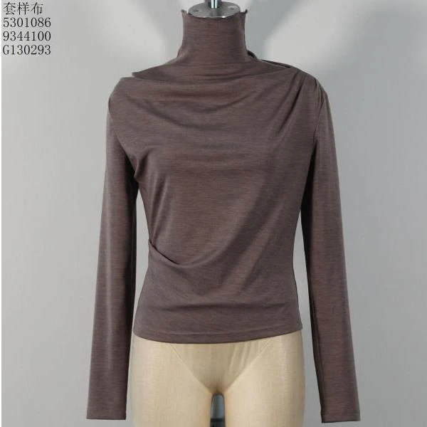 AMASS/阿玛施新款时尚冬季打底绵羊毛长袖上衣（附内搭）5301086