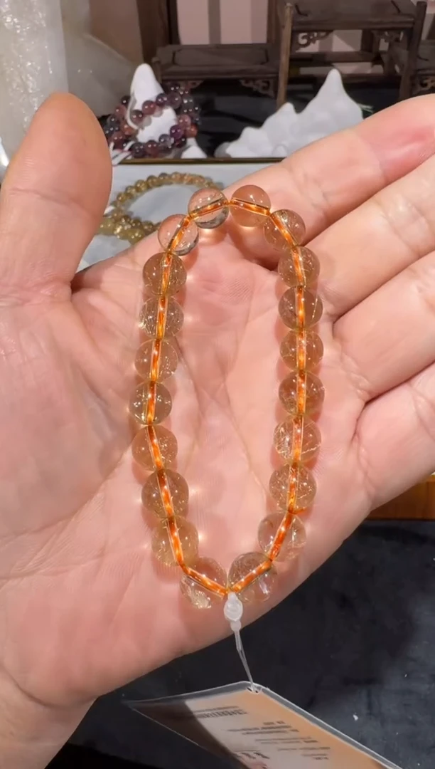 未镶嵌手串发晶SJ-755金发晶