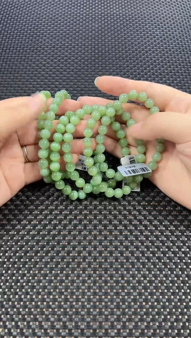 未镶嵌手串和田玉约8mm+ （多样性发一件）S1878