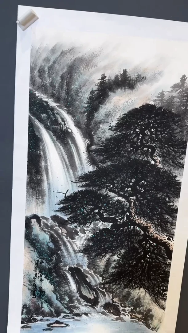 国画郝凤先松风飞瀑2025-1231DH058