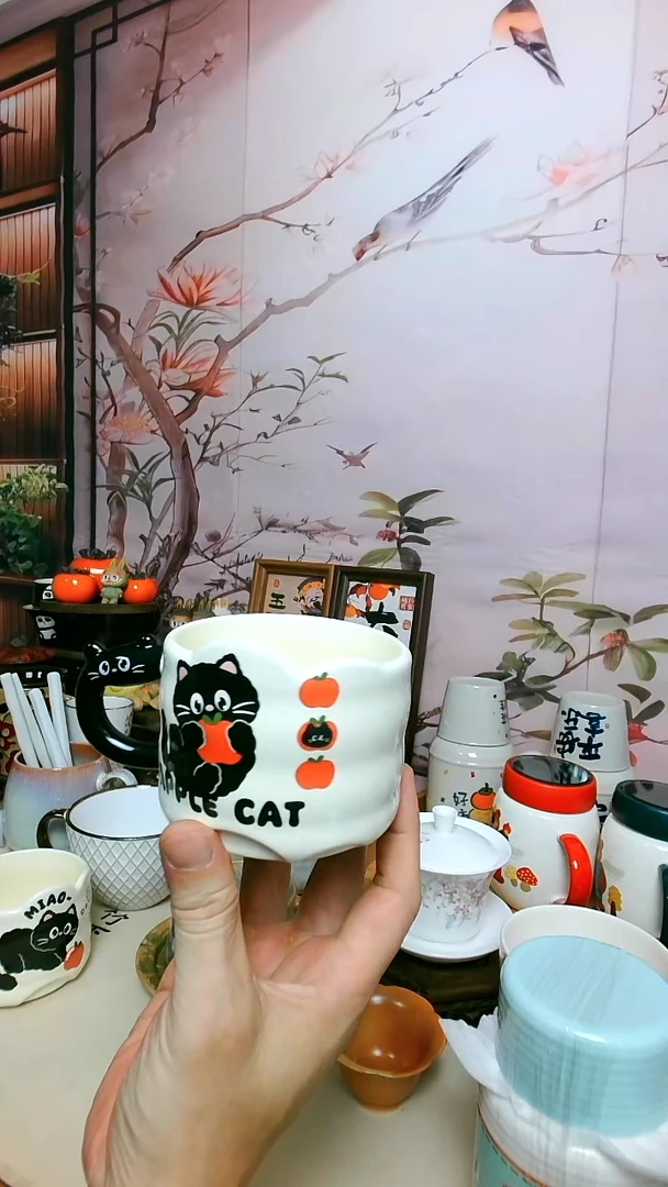 景德镇陶瓷小猫咖啡杯