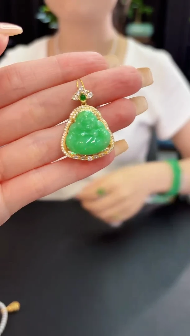 翡翠未镶嵌颈饰 缅料A货/支持复检/一件