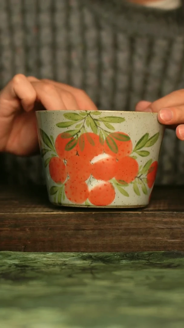 陶瓷青诗集手工手绘瓷器