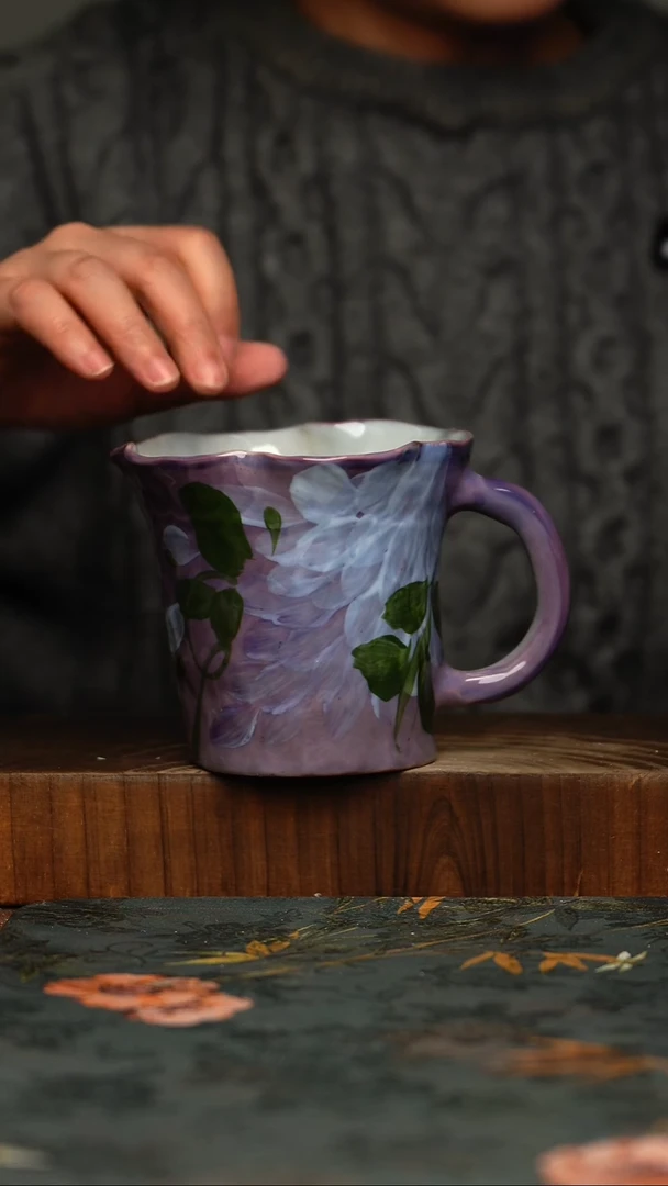 瓷片釉下彩手工手绘同款