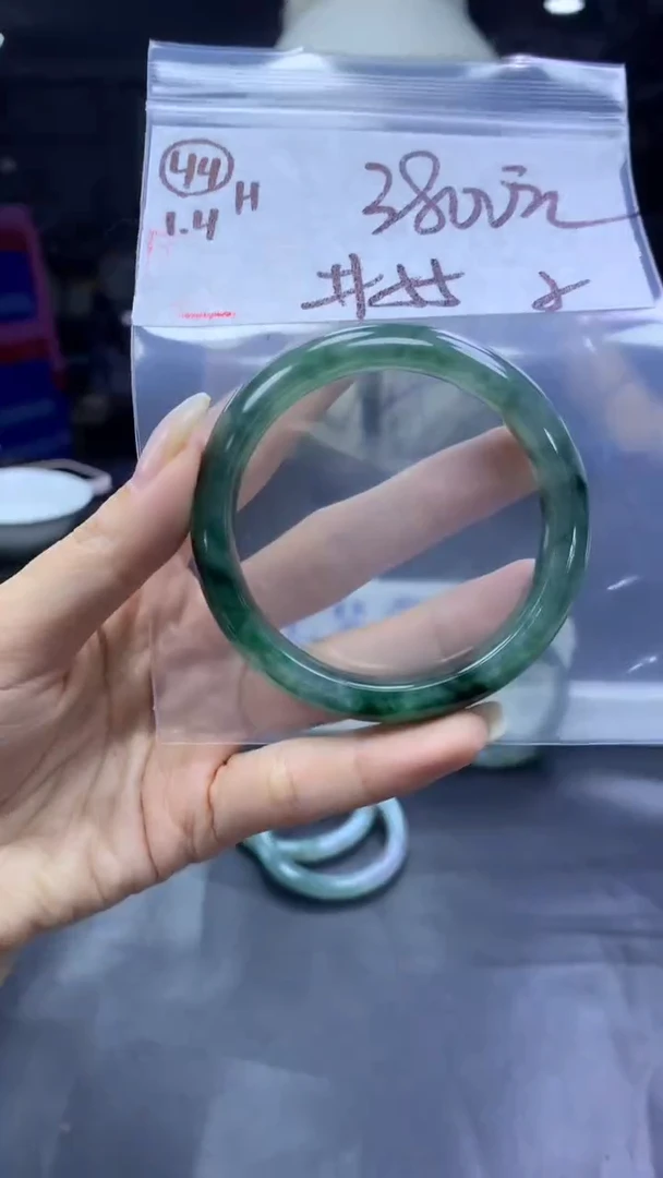 未镶嵌定制翡翠44手镯55纹+3800元+拍一发一