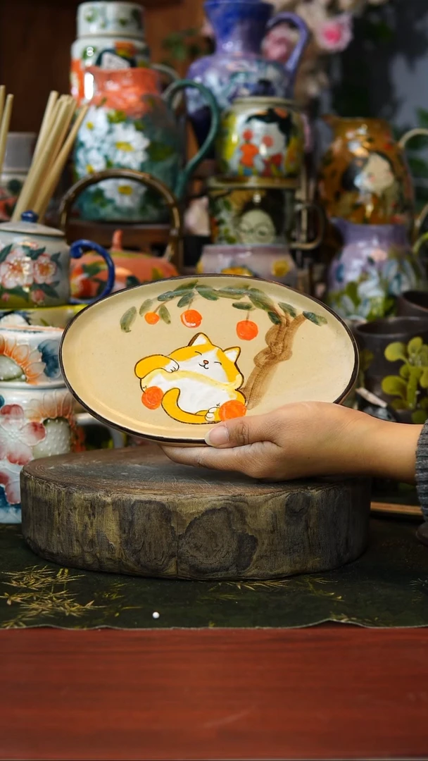 花瓶/杯子/碗微瑕105号景德镇手工手绘釉下彩