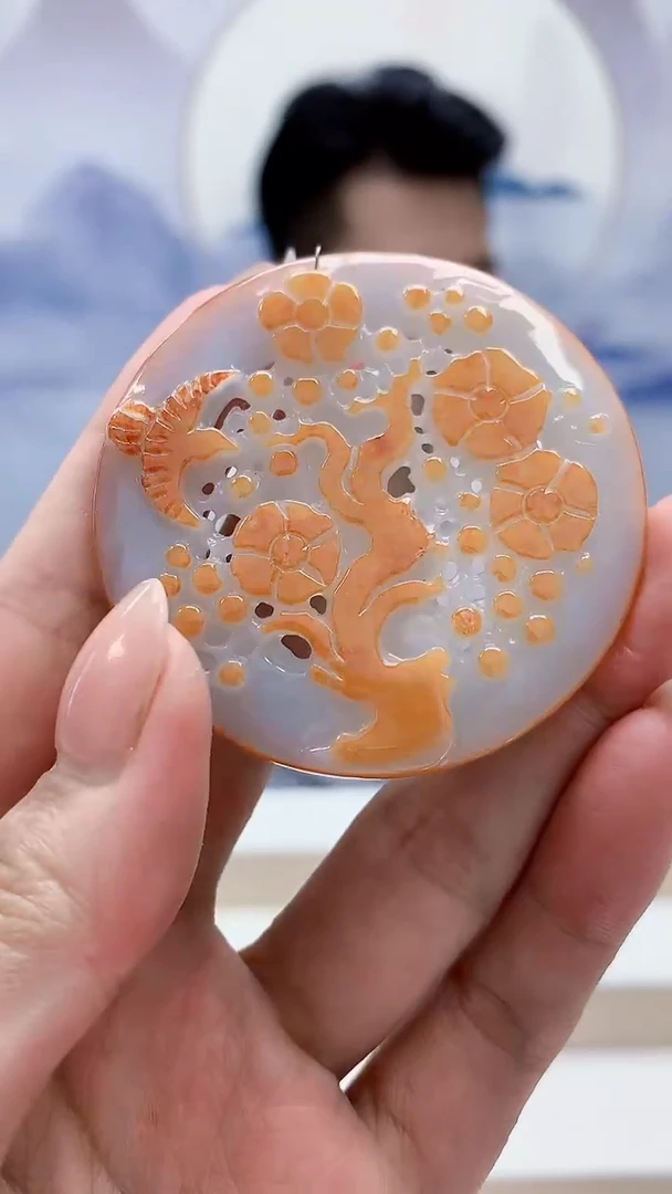 未镶嵌定制翡翠5123MM-毛货挂件55