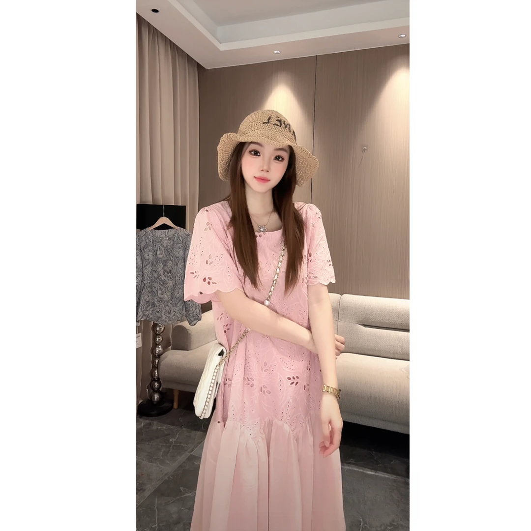 【蜜爷家】韩系钩花连衣裙