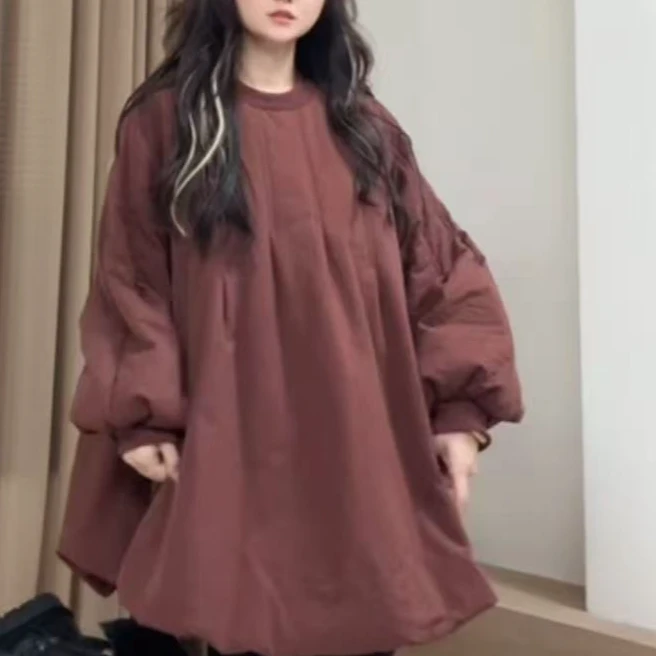 museguhui/木色古汇5801#百搭宽松秋冬韩版时尚休闲设计感棉服